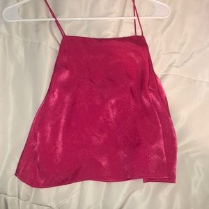 Hot pink crop top